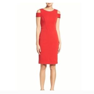 Vince Camuto Red Dress cold shoulder